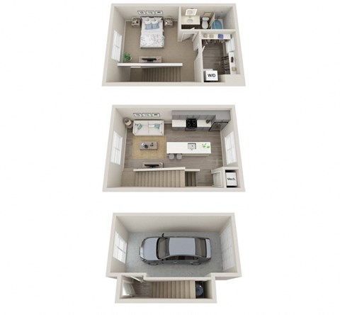 Floor plan for 1 bed, 1 bath, 809 sqft
